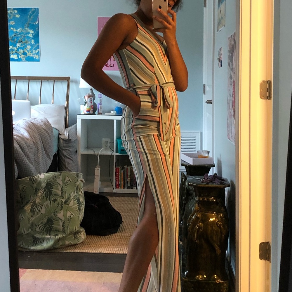striped jumpsuit